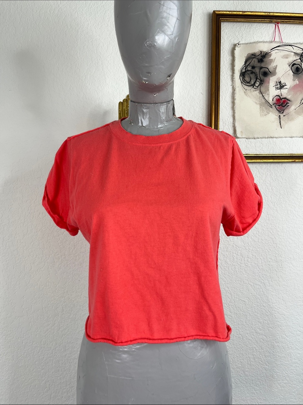 We The Free Everyday Tee by Free People Red Coral - Picture 2 of 7